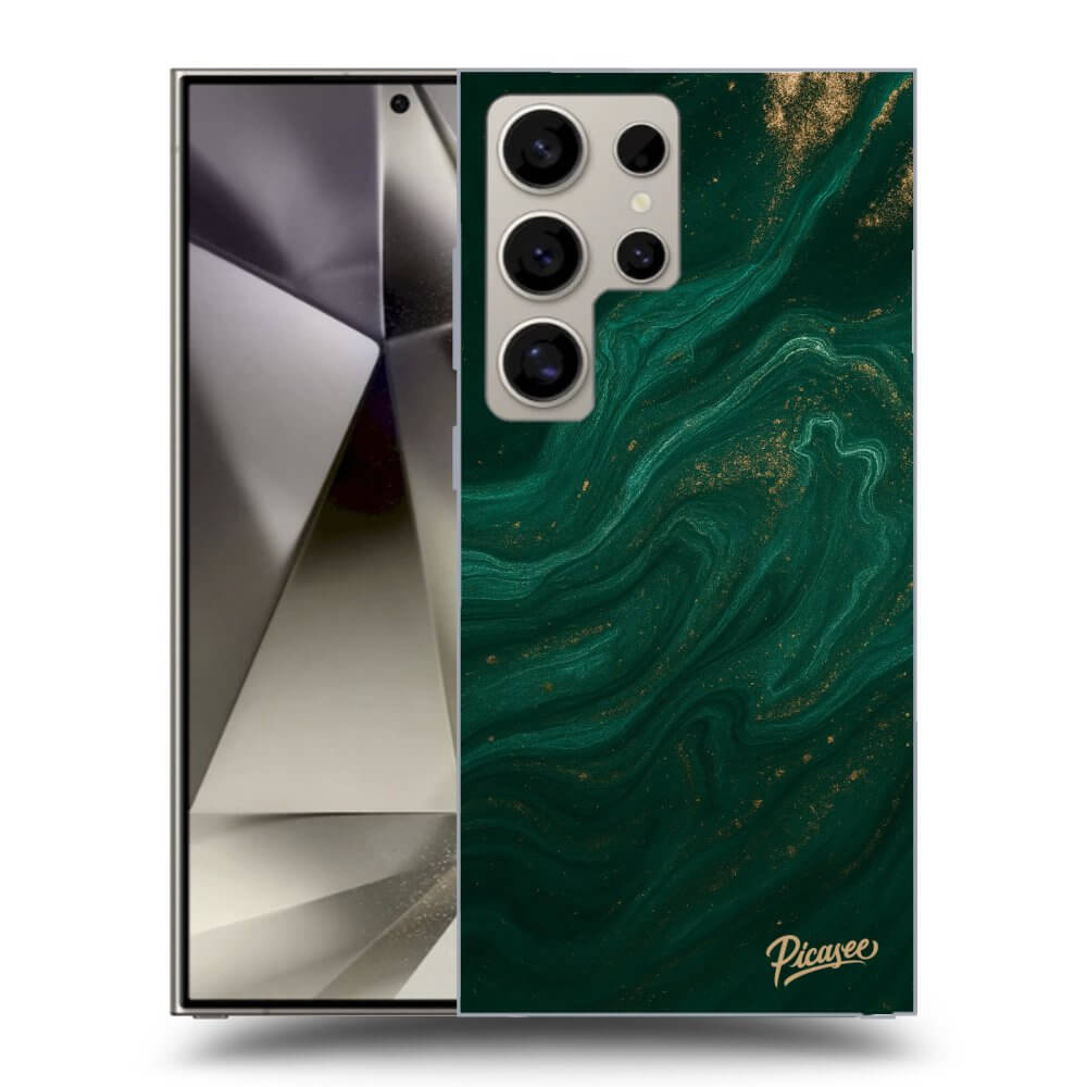 Picasee silikónový prehľadný obal pre Samsung Galaxy S25 Ultra 5G - Green
