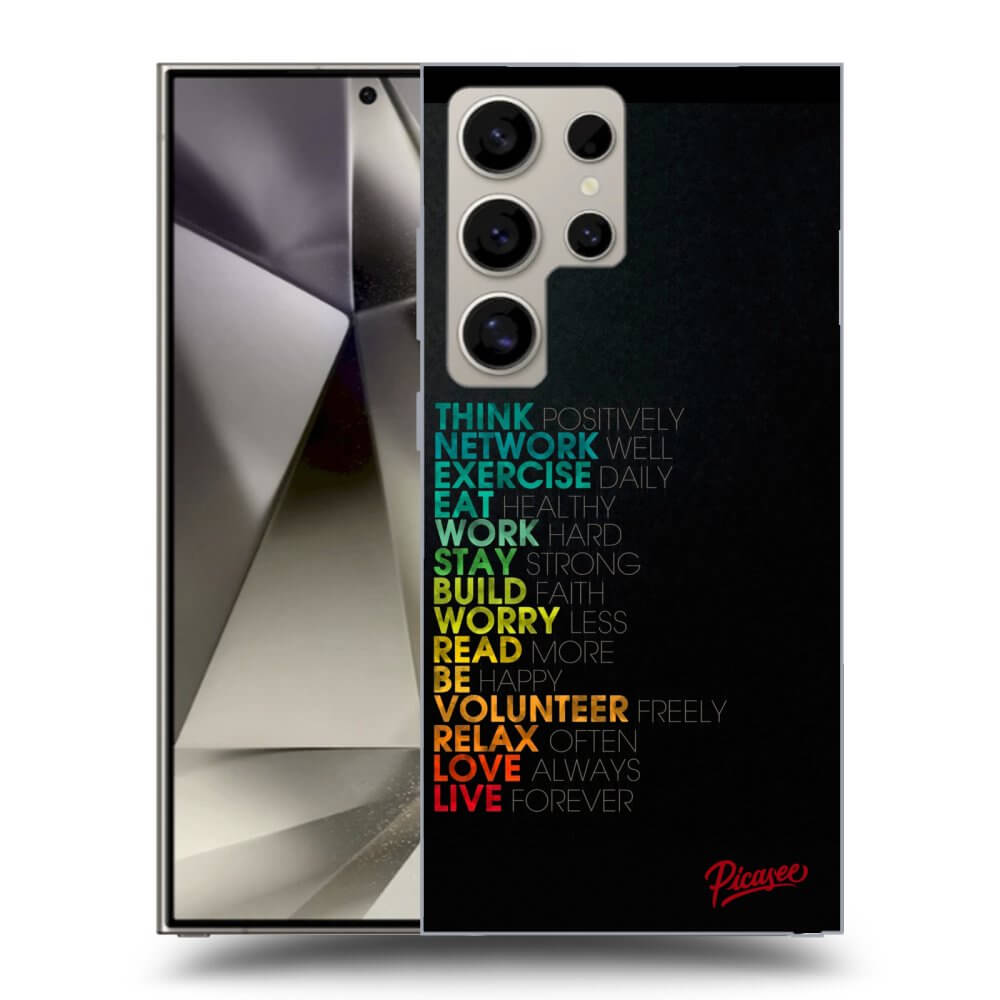 Picasee silikónový prehľadný obal pre Samsung Galaxy S25 Ultra 5G - Motto života