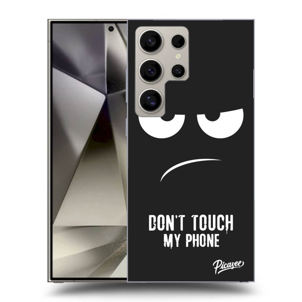 Picasee silikónový čierny obal pre Samsung Galaxy S25 Ultra 5G - Nesiahajte mi na telefón