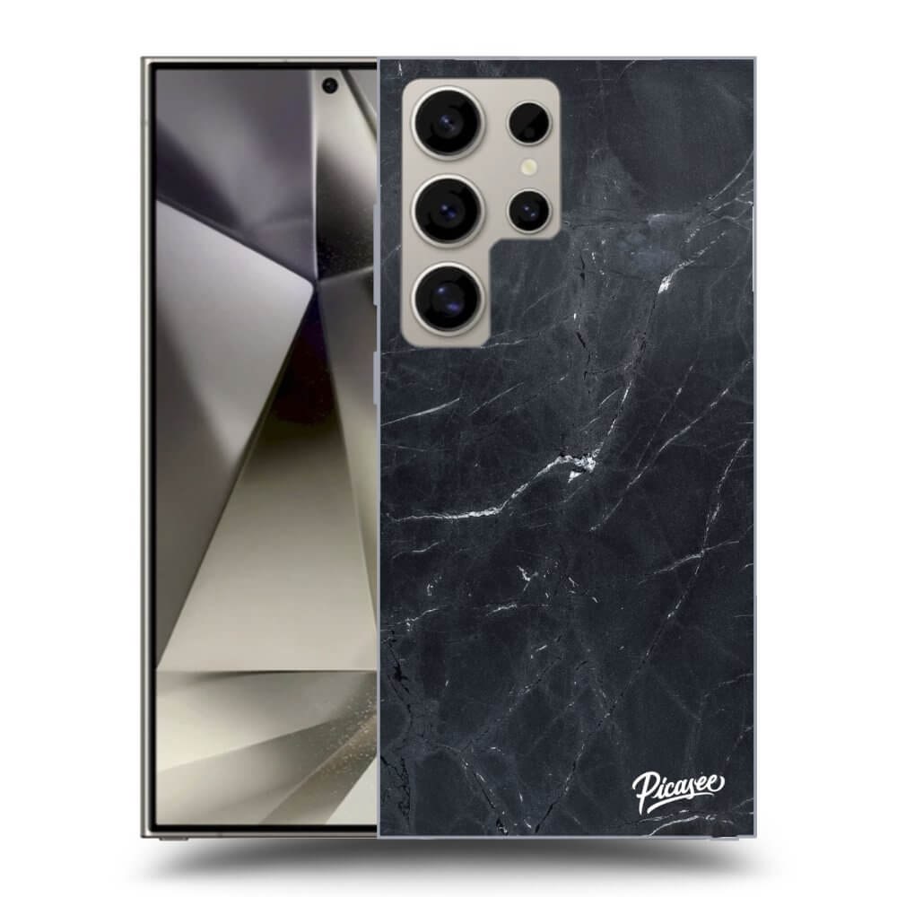 Picasee silikónový prehľadný obal pre Samsung Galaxy S25 Ultra 5G - Black marble