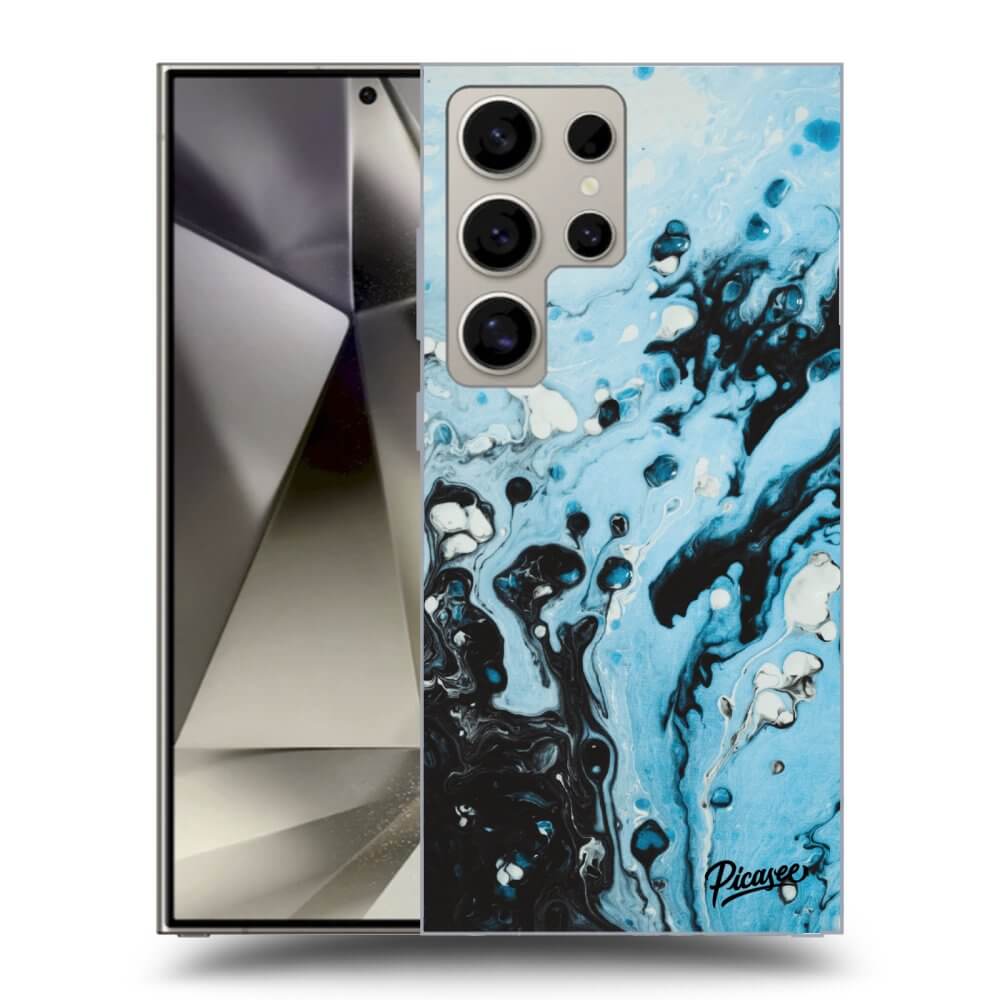 Picasee silikónový prehľadný obal pre Samsung Galaxy S25 Ultra 5G - Organic blue