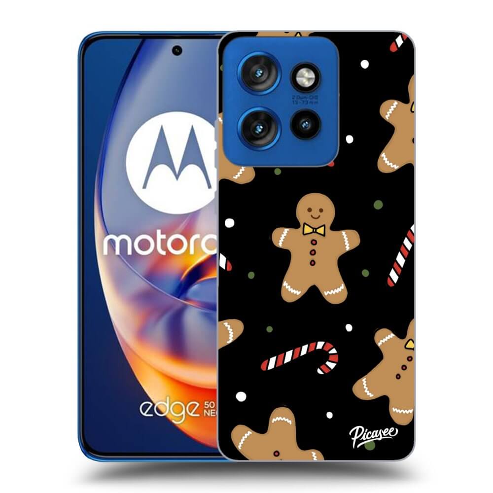 Picasee silikónový čierny obal pre Motorola Edge 50 Neo - Gingerbread