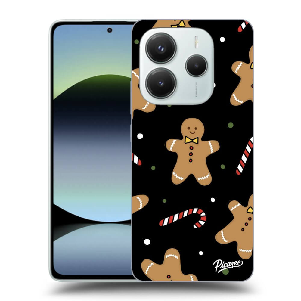 Picasee silikónový čierny obal pre Xiaomi Redmi Note 14 4G - Gingerbread