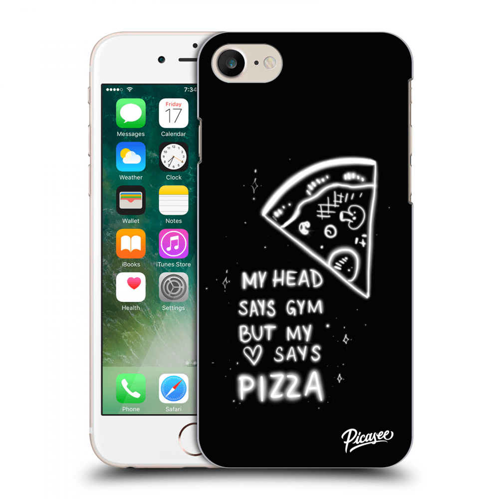 Picasee silikónový mliečny obal pre Apple iPhone 7 - Pizza