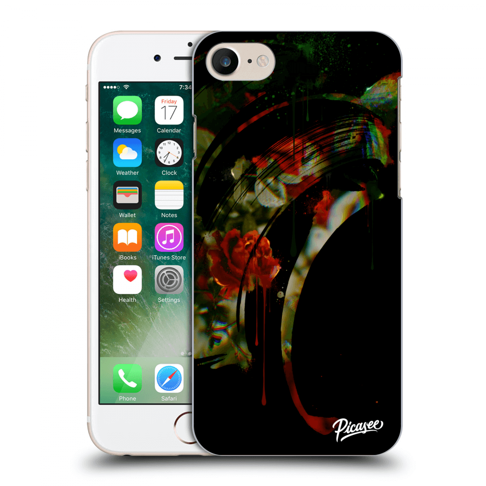 Picasee silikónový prehľadný obal pre Apple iPhone 7 - Roses black