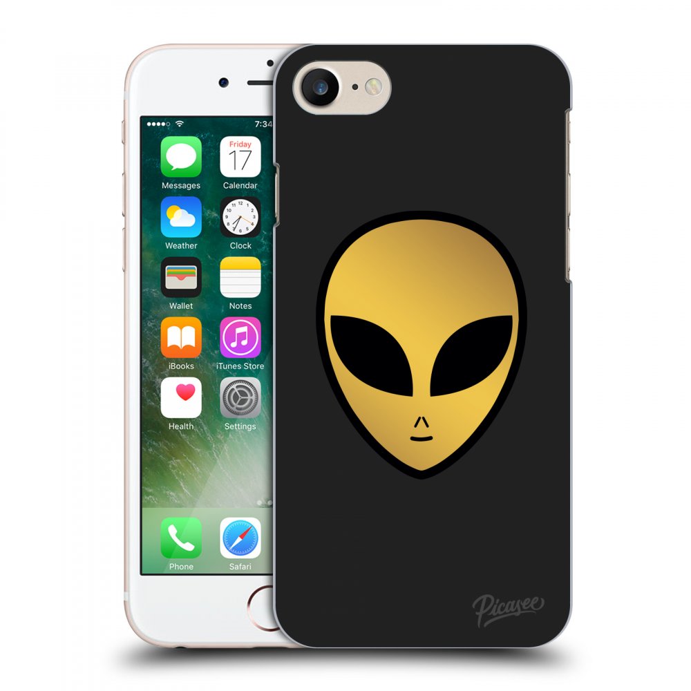 Picasee silikónový čierny obal pre Apple iPhone 7 - Earth - Alien