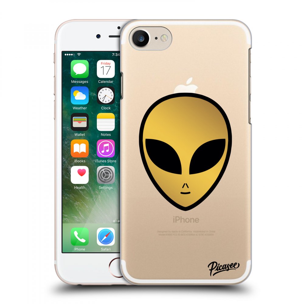 Picasee silikónový prehľadný obal pre Apple iPhone 7 - Earth - Alien