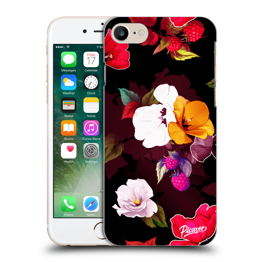 Picasee silikónový prehľadný obal pre Apple iPhone 7 - Flowers and Berries