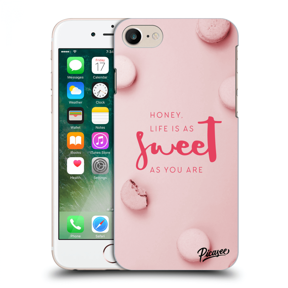 Picasee silikónový prehľadný obal pre Apple iPhone 7 - Life is as sweet as you are