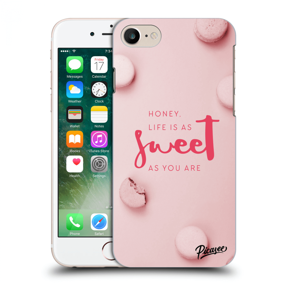 Picasee silikónový čierny obal pre Apple iPhone 7 - Life is as sweet as you are