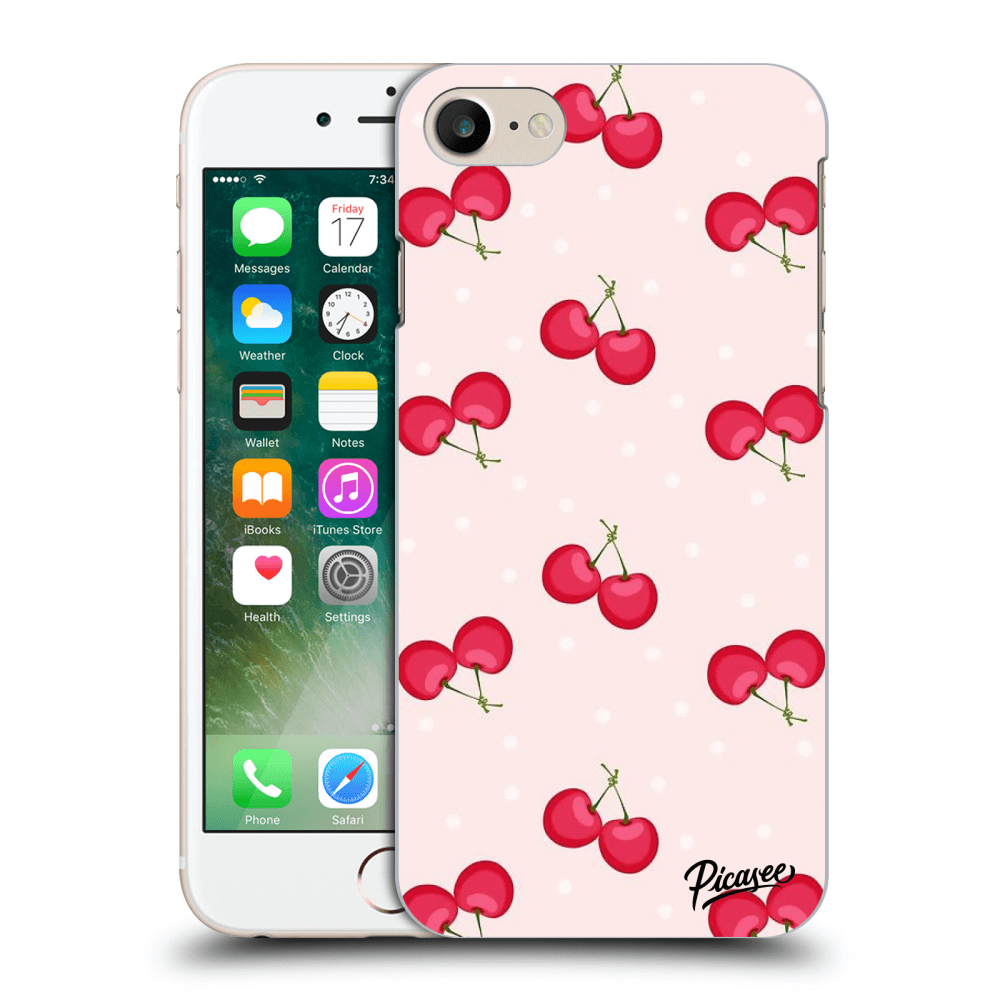 Picasee silikónový prehľadný obal pre Apple iPhone 7 - Cherries