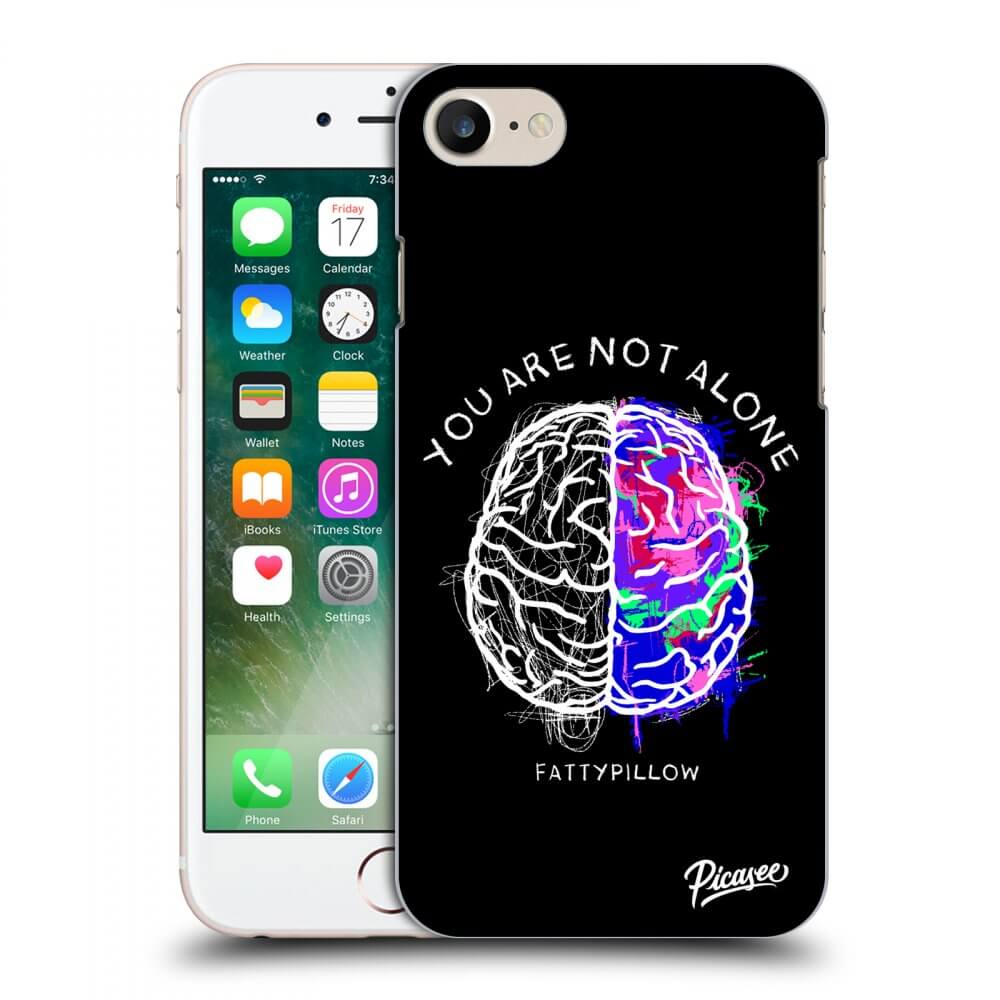 Picasee silikónový čierny obal pre Apple iPhone 7 - Brain - White