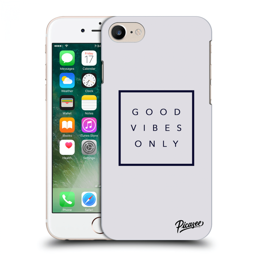 Picasee silikónový prehľadný obal pre Apple iPhone 7 - Good vibes only