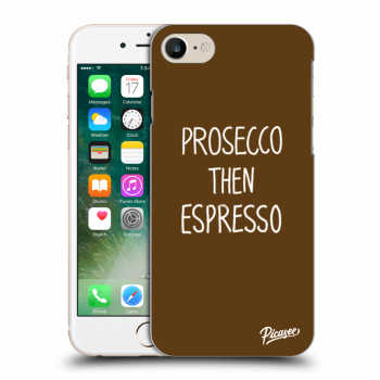 Picasee silikónový prehľadný obal pre Apple iPhone 7 - Prosecco then espresso