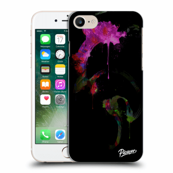 Picasee silikónový prehľadný obal pre Apple iPhone 7 - Peony black