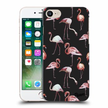 Picasee silikónový čierny obal pre Apple iPhone 7 - Flamingos