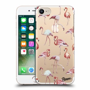 Picasee silikónový prehľadný obal pre Apple iPhone 7 - Flamingos