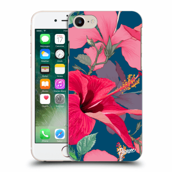Picasee silikónový čierny obal pre Apple iPhone 7 - Hibiscus