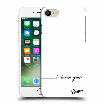 Picasee silikónový prehľadný obal pre Apple iPhone 7 - I love you