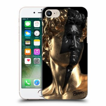 Picasee silikónový čierny obal pre Apple iPhone 7 - Wildfire - Gold