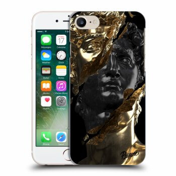 Picasee silikónový čierny obal pre Apple iPhone 7 - Gold - Black