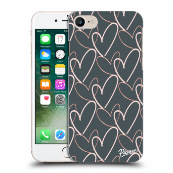 Picasee silikónový prehľadný obal pre Apple iPhone 7 - Lots of love