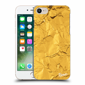Picasee silikónový prehľadný obal pre Apple iPhone 7 - Gold