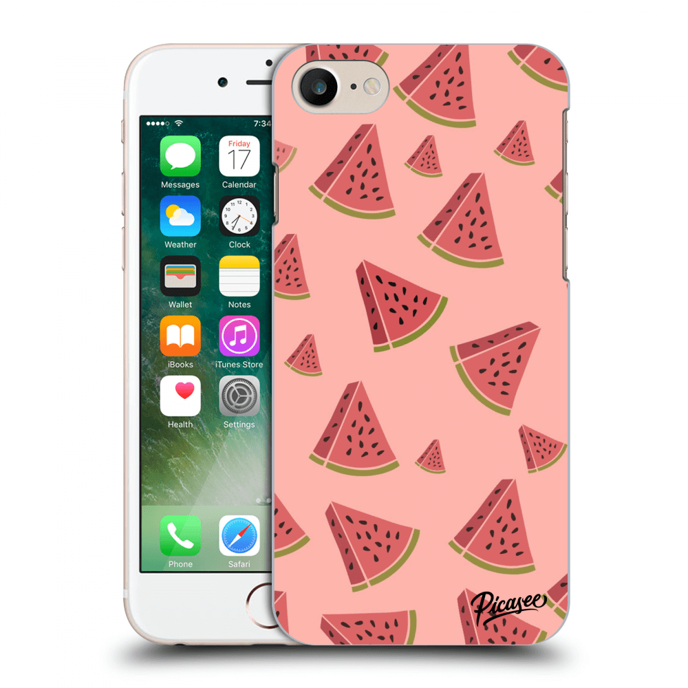 Picasee silikónový čierny obal pre Apple iPhone 7 - Watermelon