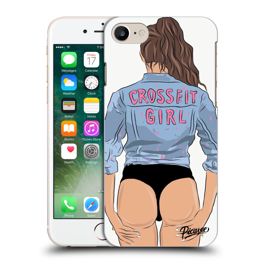 Picasee silikónový čierny obal pre Apple iPhone 7 - Crossfit girl - nickynellow