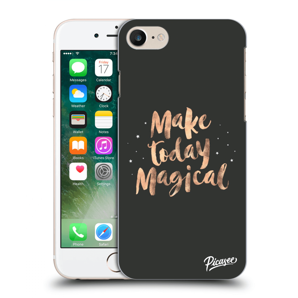 Picasee silikónový čierny obal pre Apple iPhone 7 - Make today Magical