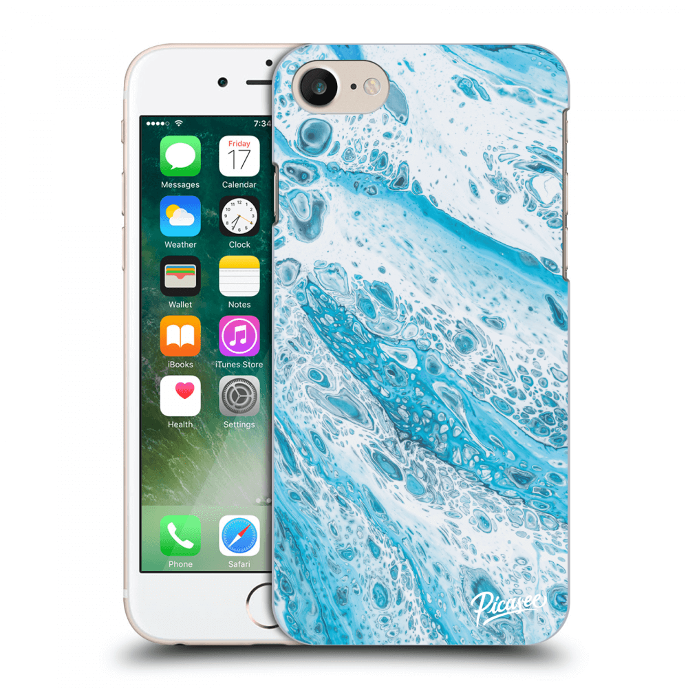 Picasee silikónový prehľadný obal pre Apple iPhone 7 - Blue liquid