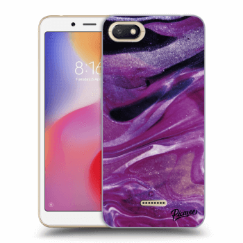 Picasee silikónový prehľadný obal pre Xiaomi Redmi 6A - Purple glitter