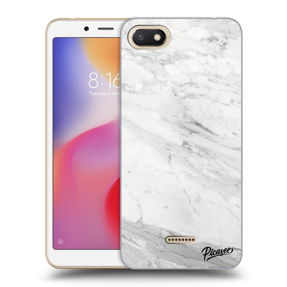 Picasee silikónový prehľadný obal pre Xiaomi Redmi 6A - White marble