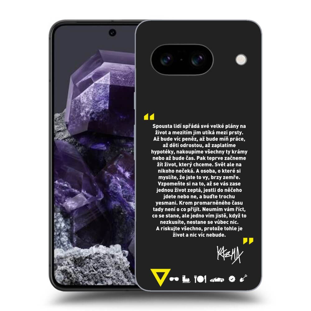 Picasee silikónový čierny obal pre Google Pixel 8a - Kazma - BUĎTE TROCHU YESMANI