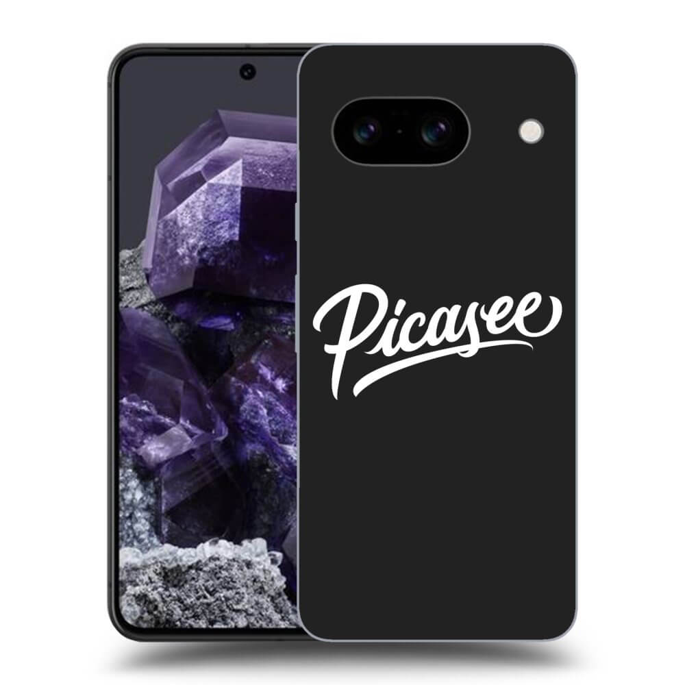 Picasee silikónový čierny obal pre Google Pixel 8a - Picasee - old logo - white