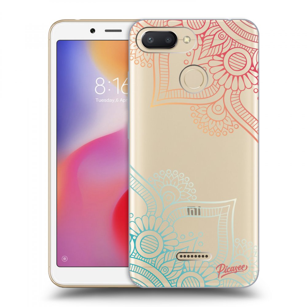 Picasee silikónový prehľadný obal pre Xiaomi Redmi 6 - Flowers pattern