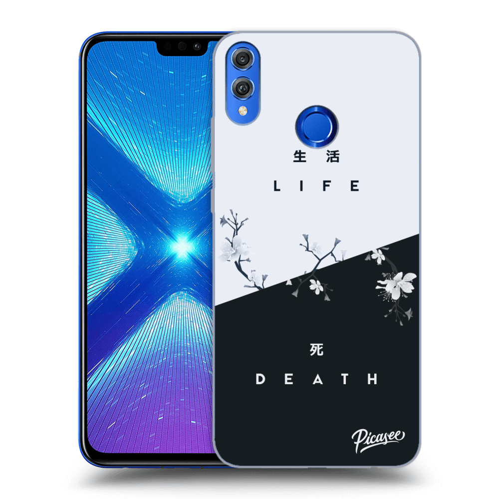 Picasee silikónový čierny obal pre Honor 8X - Life - Death