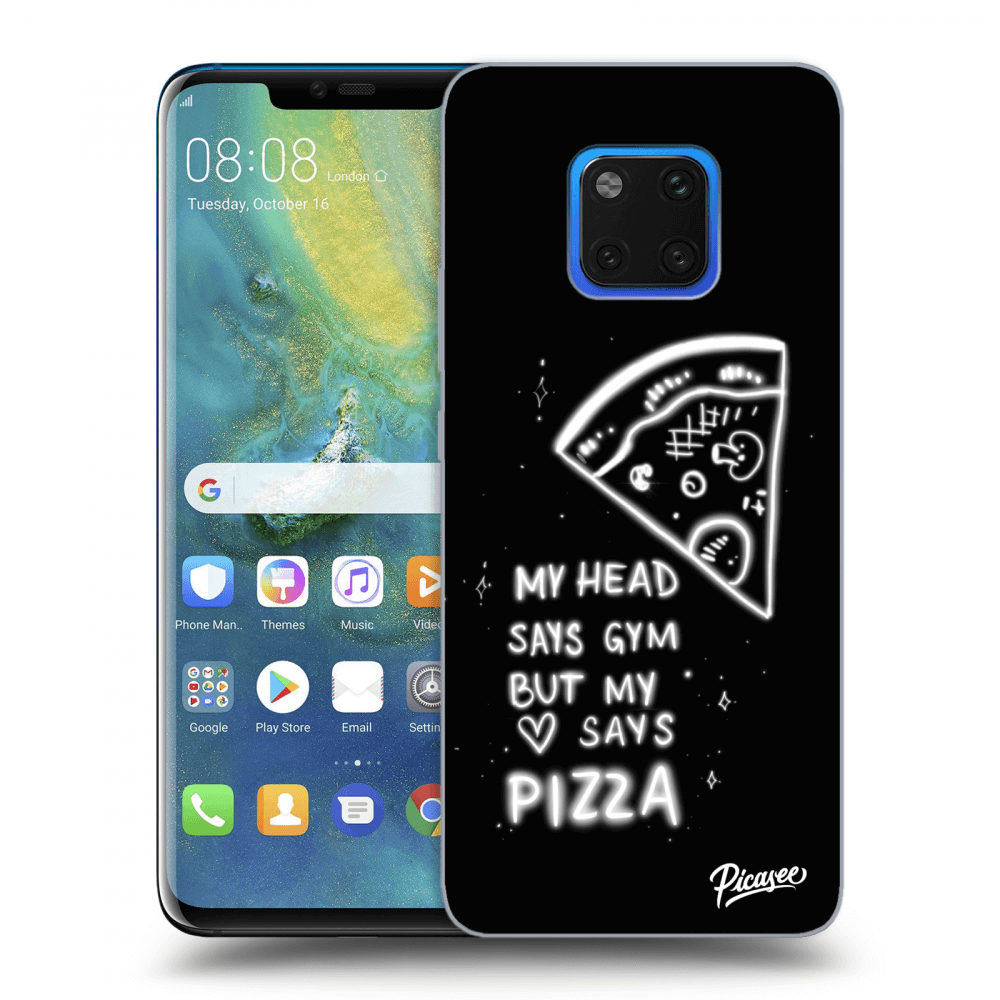 Picasee silikónový čierny obal pre Huawei Mate 20 Pro - Pizza