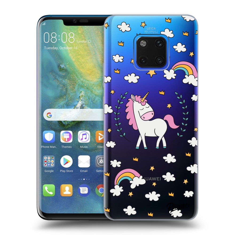 Picasee silikónový prehľadný obal pre Huawei Mate 20 Pro - Unicorn star heaven