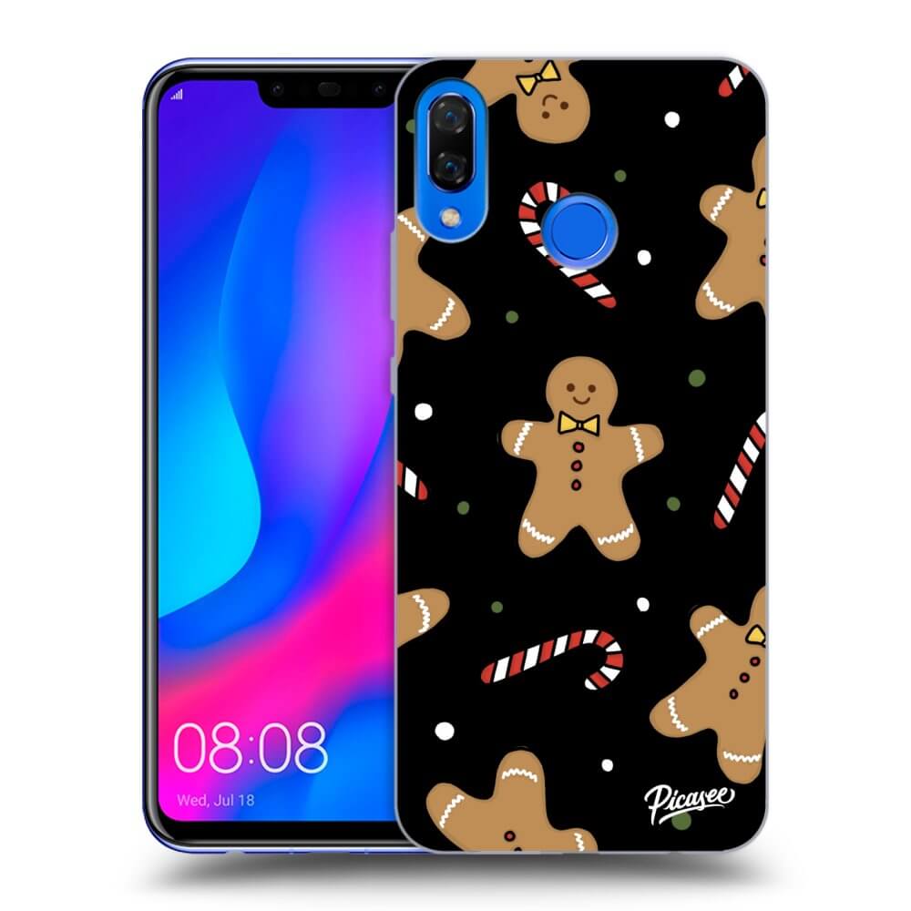 Picasee silikónový čierny obal pre Huawei Nova 3 - Gingerbread