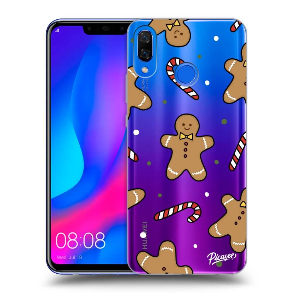 Picasee silikónový prehľadný obal pre Huawei Nova 3 - Gingerbread