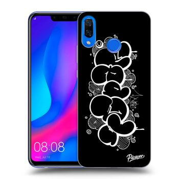 Picasee silikónový čierny obal pre Huawei Nova 3 - Throw UP