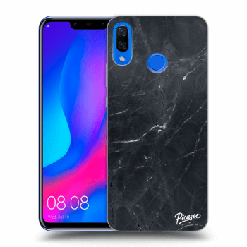 Picasee silikónový prehľadný obal pre Huawei Nova 3 - Black marble