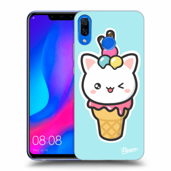Picasee silikónový prehľadný obal pre Huawei Nova 3 - Ice Cream Cat