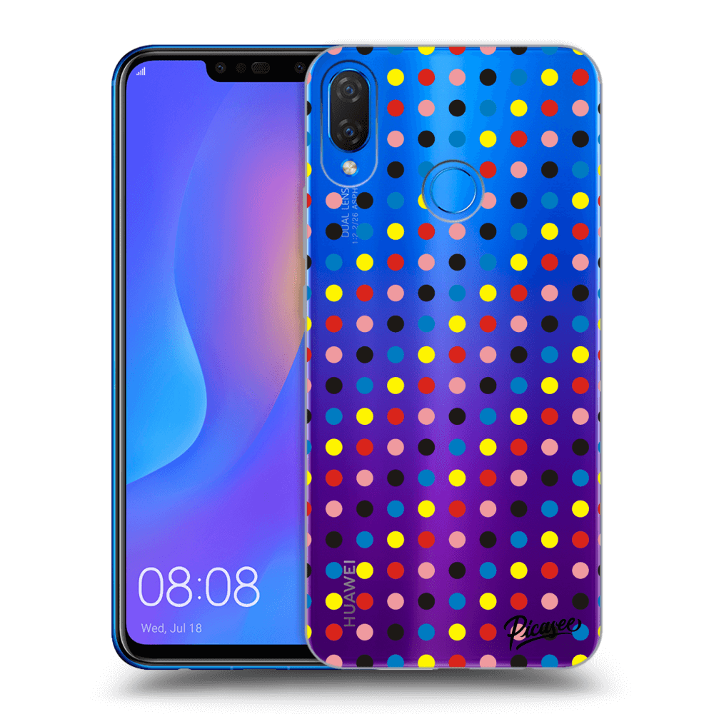 Picasee silikónový prehľadný obal pre Huawei Nova 3i - Colorful dots