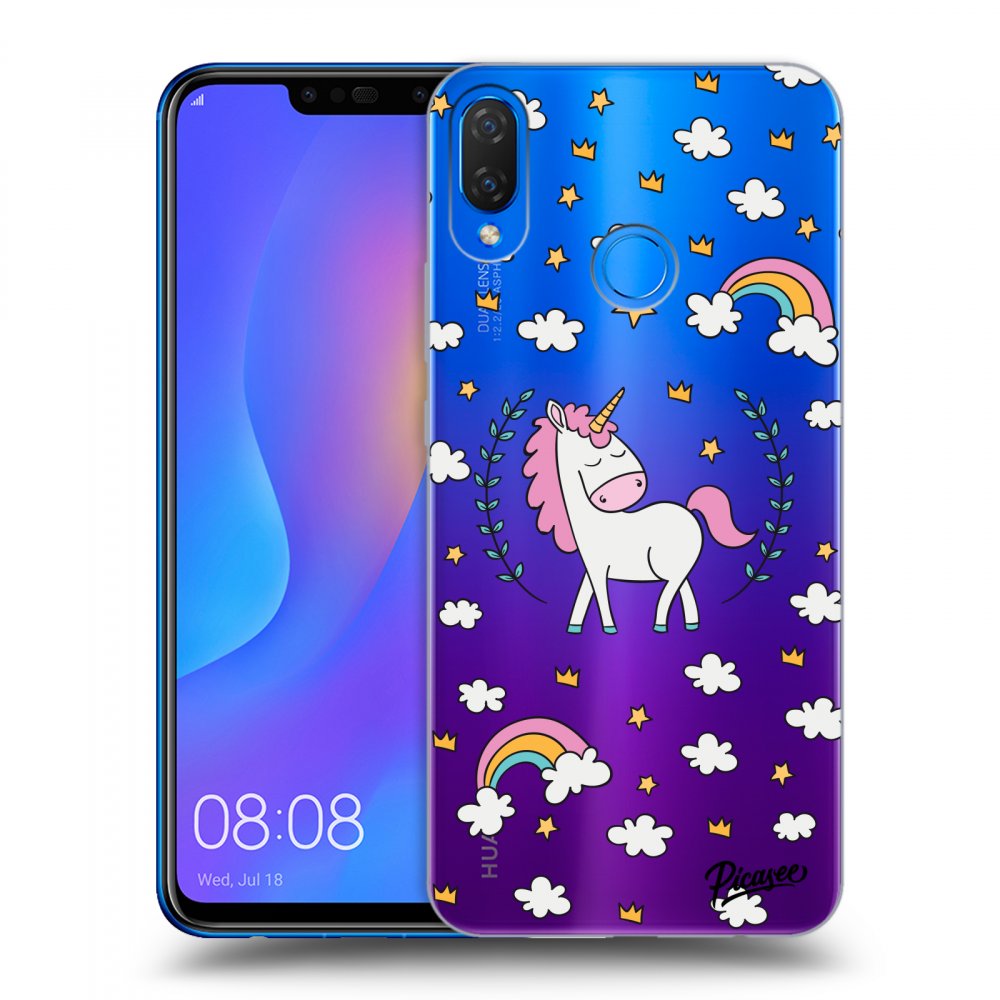 Picasee silikónový prehľadný obal pre Huawei Nova 3i - Unicorn star heaven