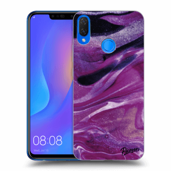 Picasee silikónový prehľadný obal pre Huawei Nova 3i - Purple glitter