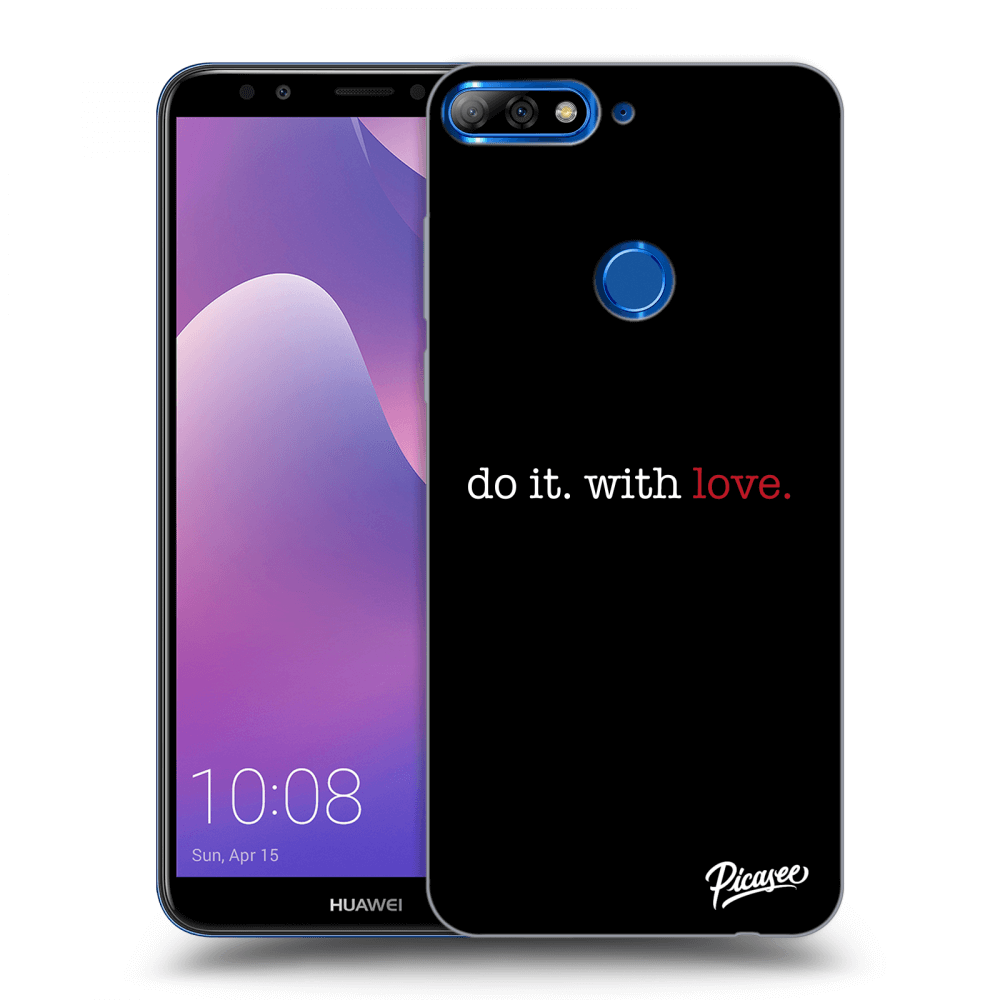 Picasee silikónový čierny obal pre Huawei Y7 Prime (2018) - Do it. With love.
