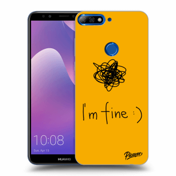 Picasee silikónový prehľadný obal pre Huawei Y7 Prime (2018) - I am fine