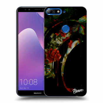 Picasee silikónový čierny obal pre Huawei Y7 Prime (2018) - Roses black